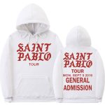 KANYE WEST Saint Pablo Tour Red Letter Print Hoodie