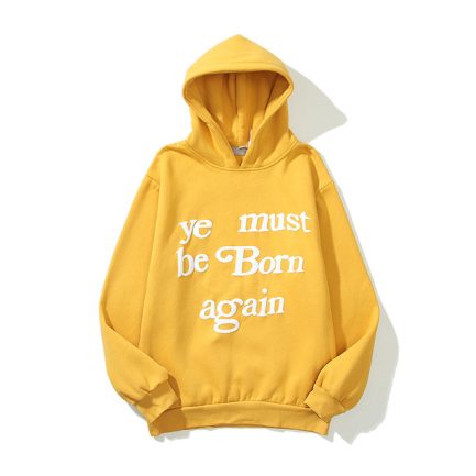 Kanye West Yellow Ye Must Be Born Again Black Hoodie